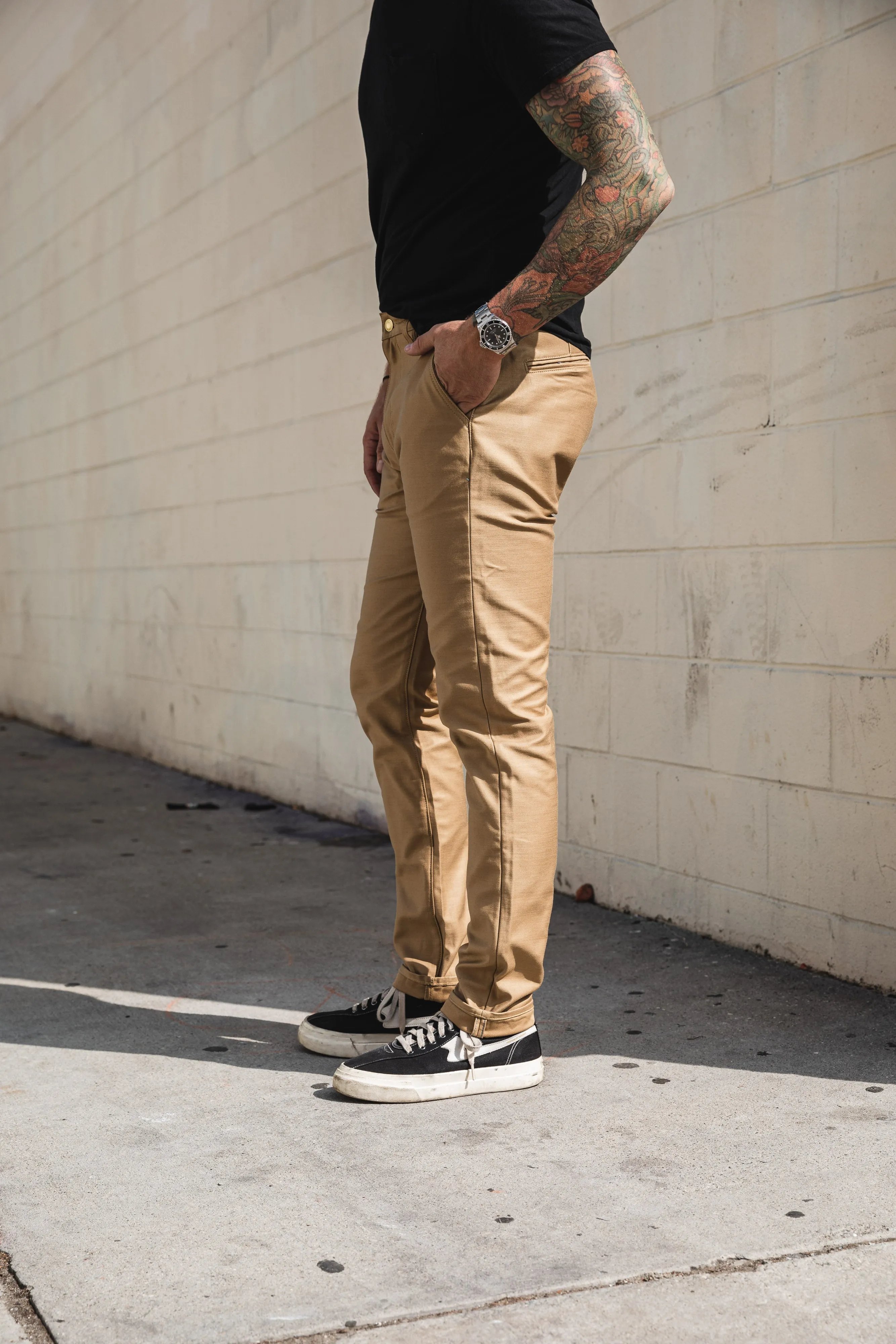 Benzak Denim Developers - BC-01 - TAPERED CHINO - 10 oz. Golden Brown Military Twill