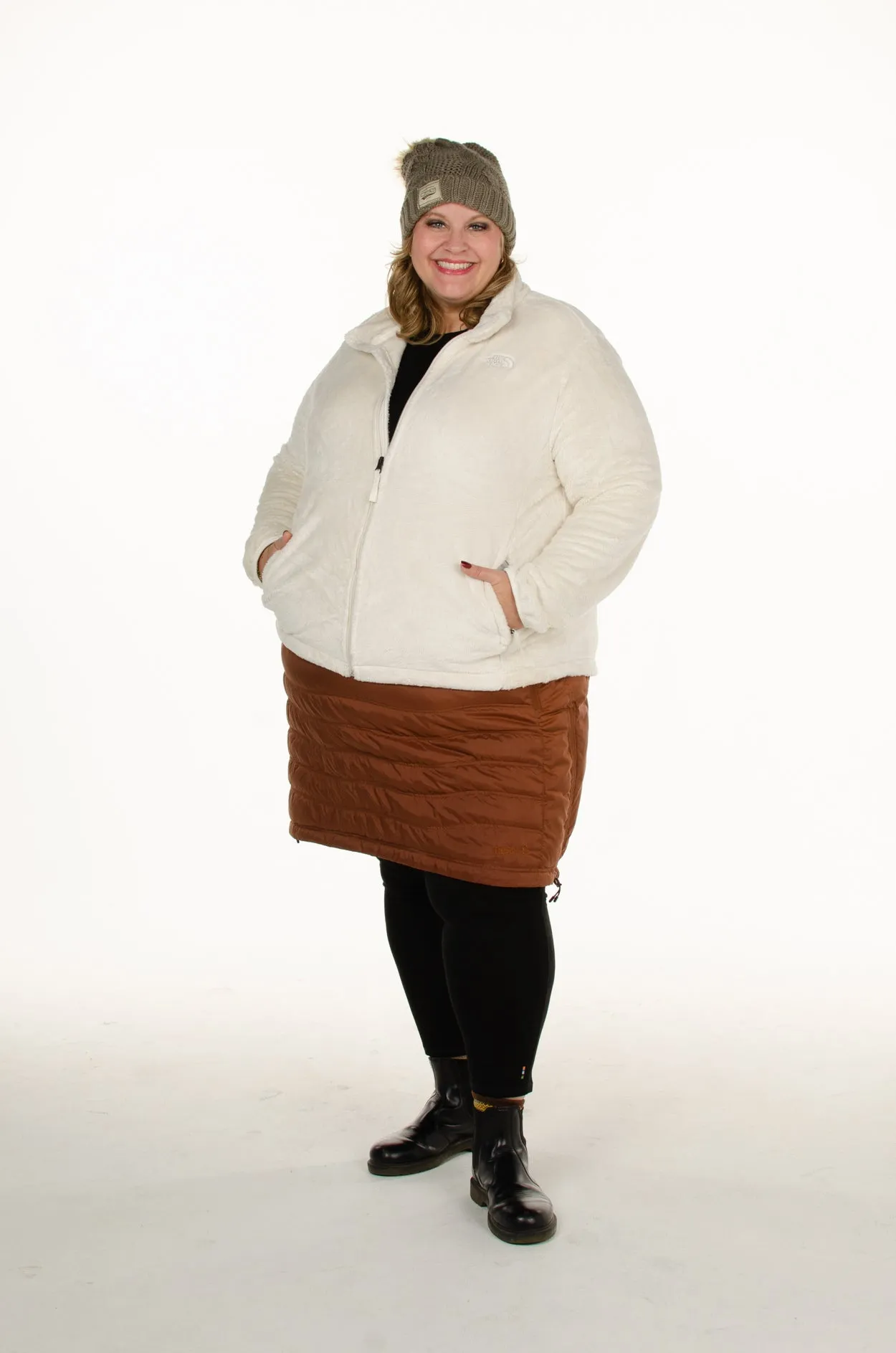 Bergen Mid Length Plus Size Skirt | Rust