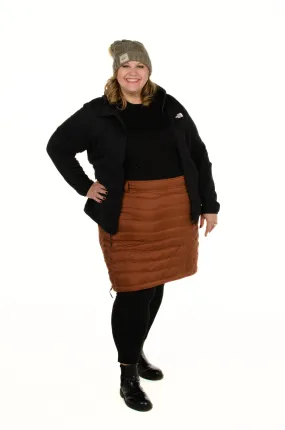 Bergen Mid Length Plus Size Skirt | Rust