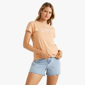 Billabong Womens Society Short Sleeve Tee Baked Clay