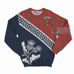 Binning Tartan Sweatshirt Featuring Thistle and Scotland Map