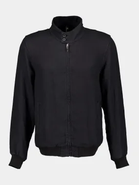 Black Linen Bomber