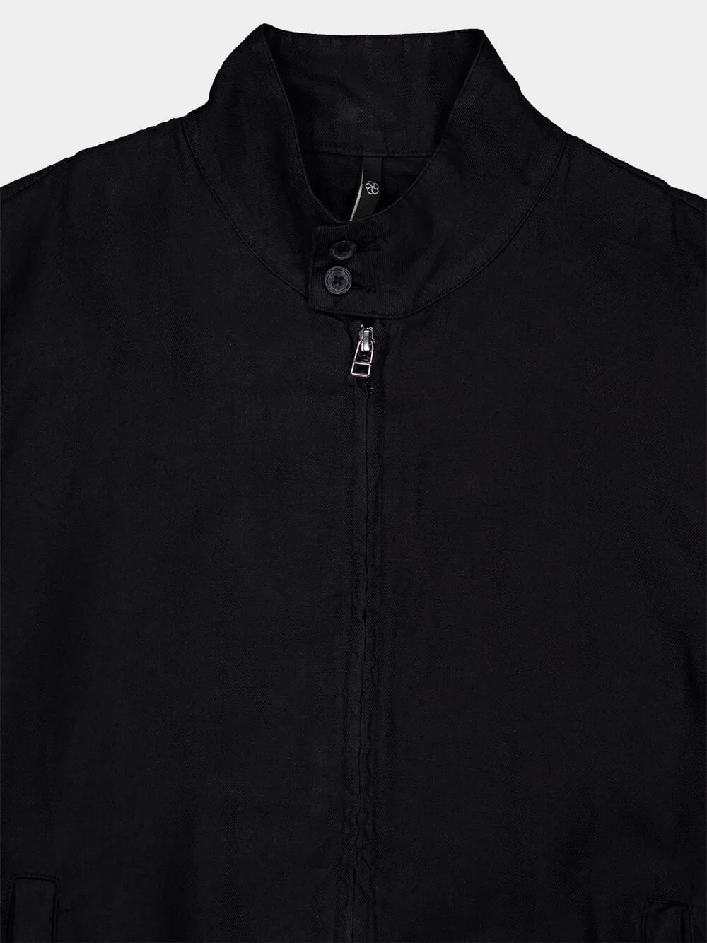 Black Linen Bomber