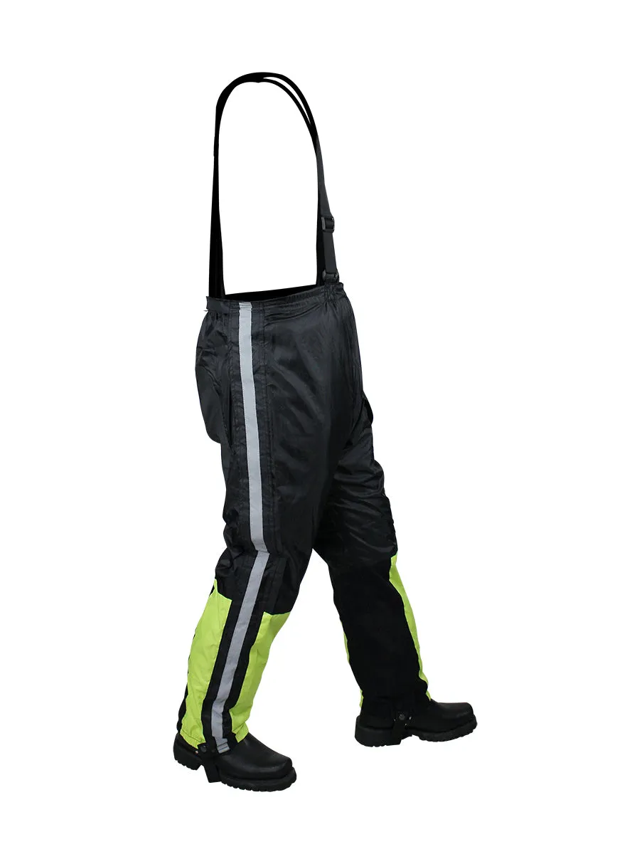 Black/Flourescent Textile Two-Piece Rain Suit By Dream Apparel®