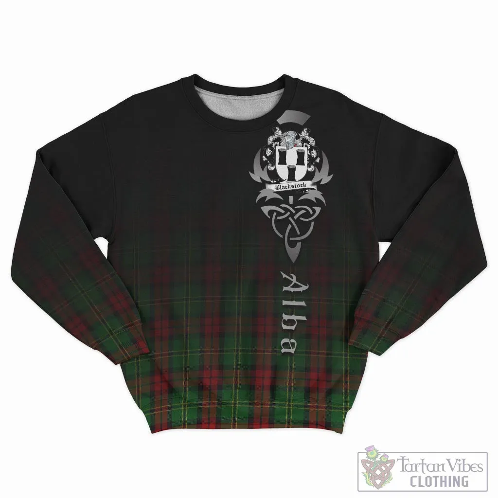 Blackstock Hunting Tartan Sweatshirt Featuring Alba Gu Brath Family Crest Celtic Inspired