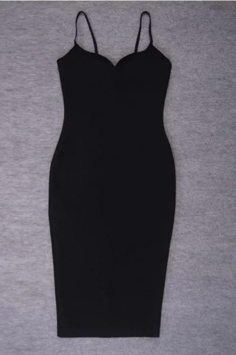 Blanche Bandage Midi Dress - Classic Black