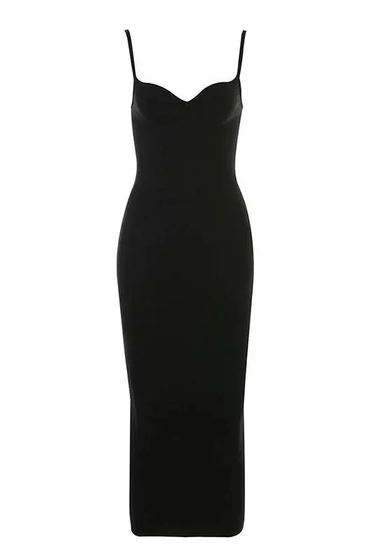 Blanche Bandage Midi Dress - Classic Black