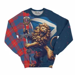 Blane Tartan Family Crest Sweatshirt with Scottish Majestic Lion