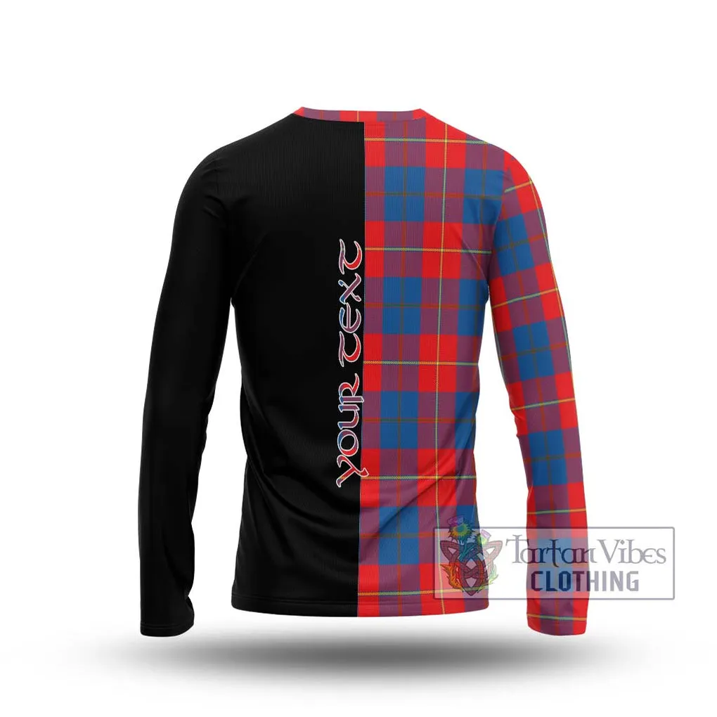 Blane Tartan Long Sleeve T-Shirt with Family Crest and Half Of Me Style