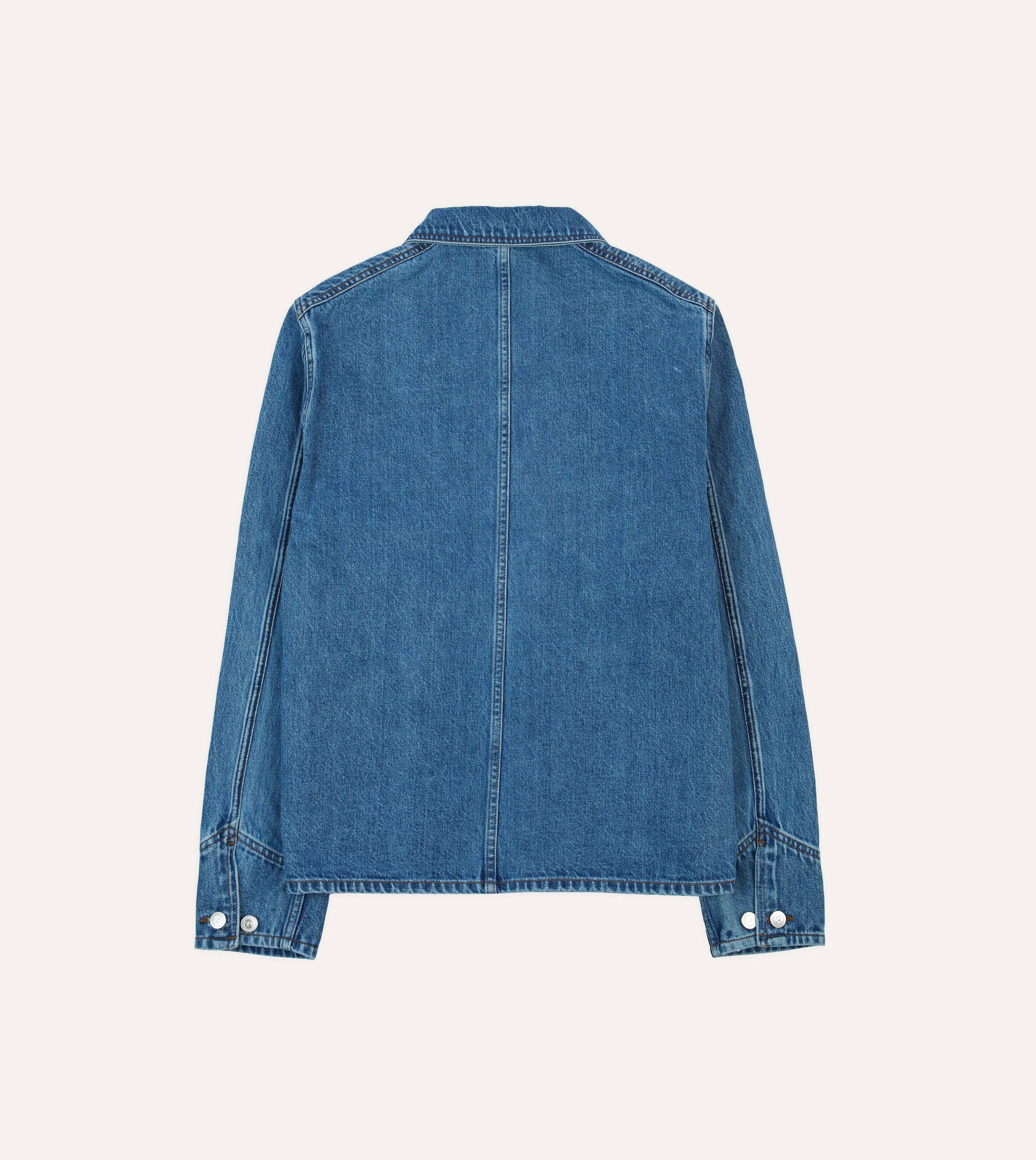 Bleach Wash Denim Work Jacket