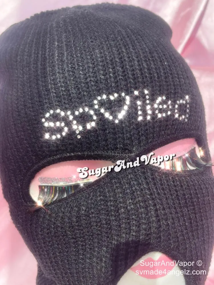 Bling Spoiled Knitted Ski Mask