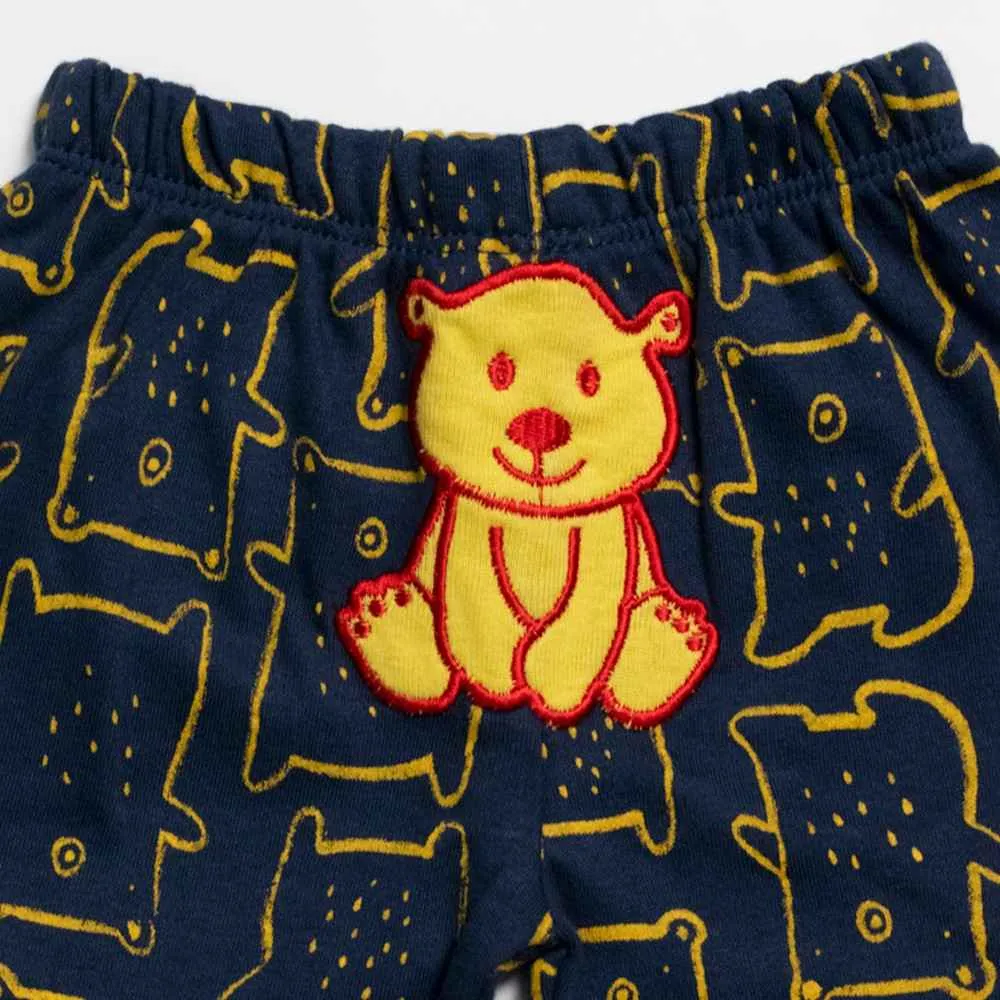 Blue Bear Applique Baby Joggers