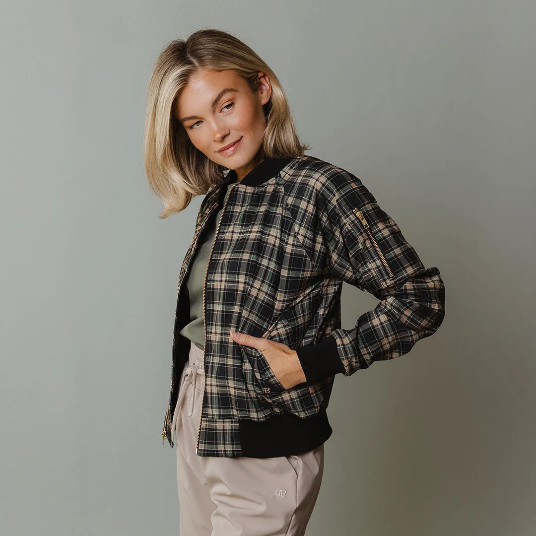 Bonnie Plaid Bomber Jacket