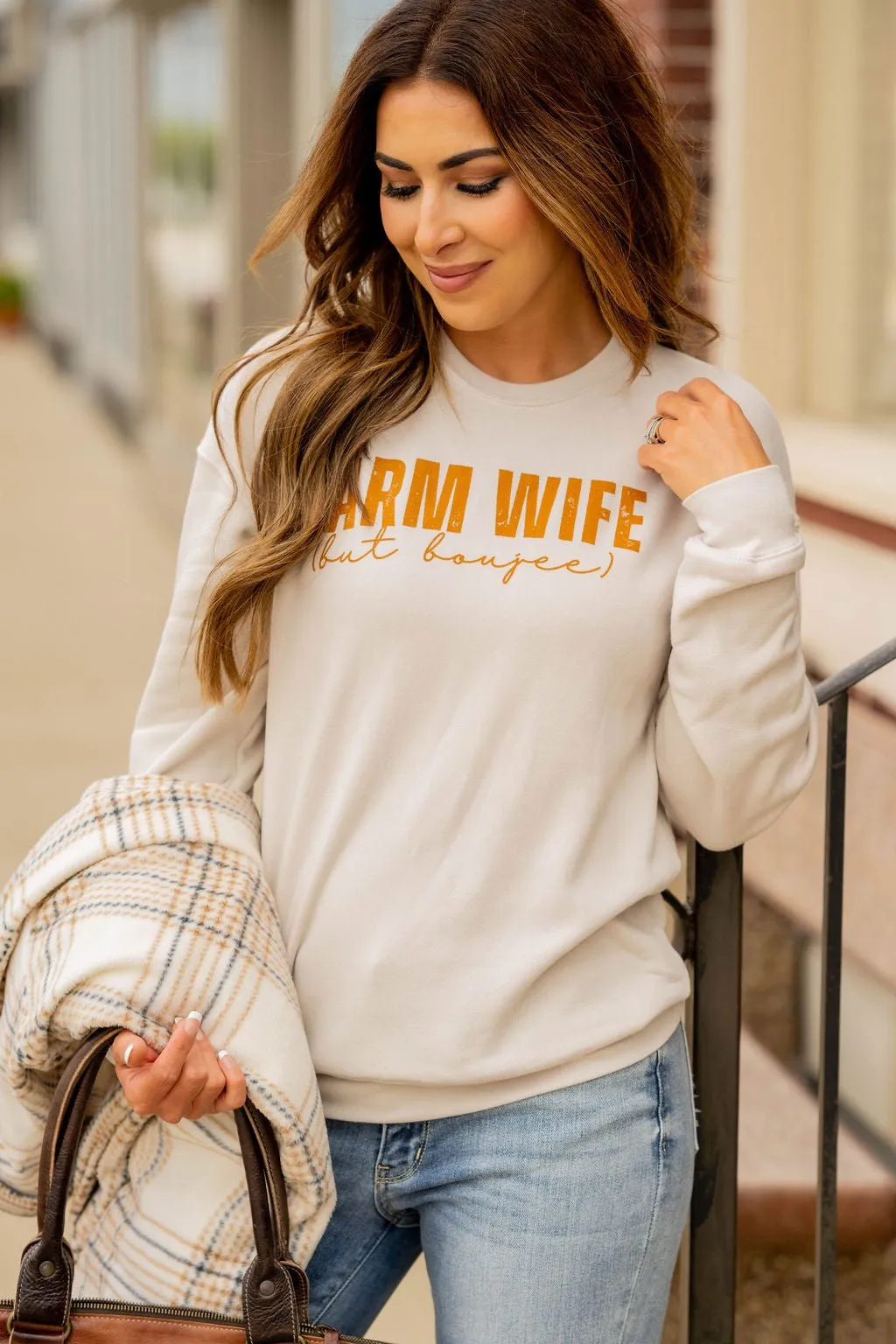 Boujee Farm Wife Graphic Crewneck