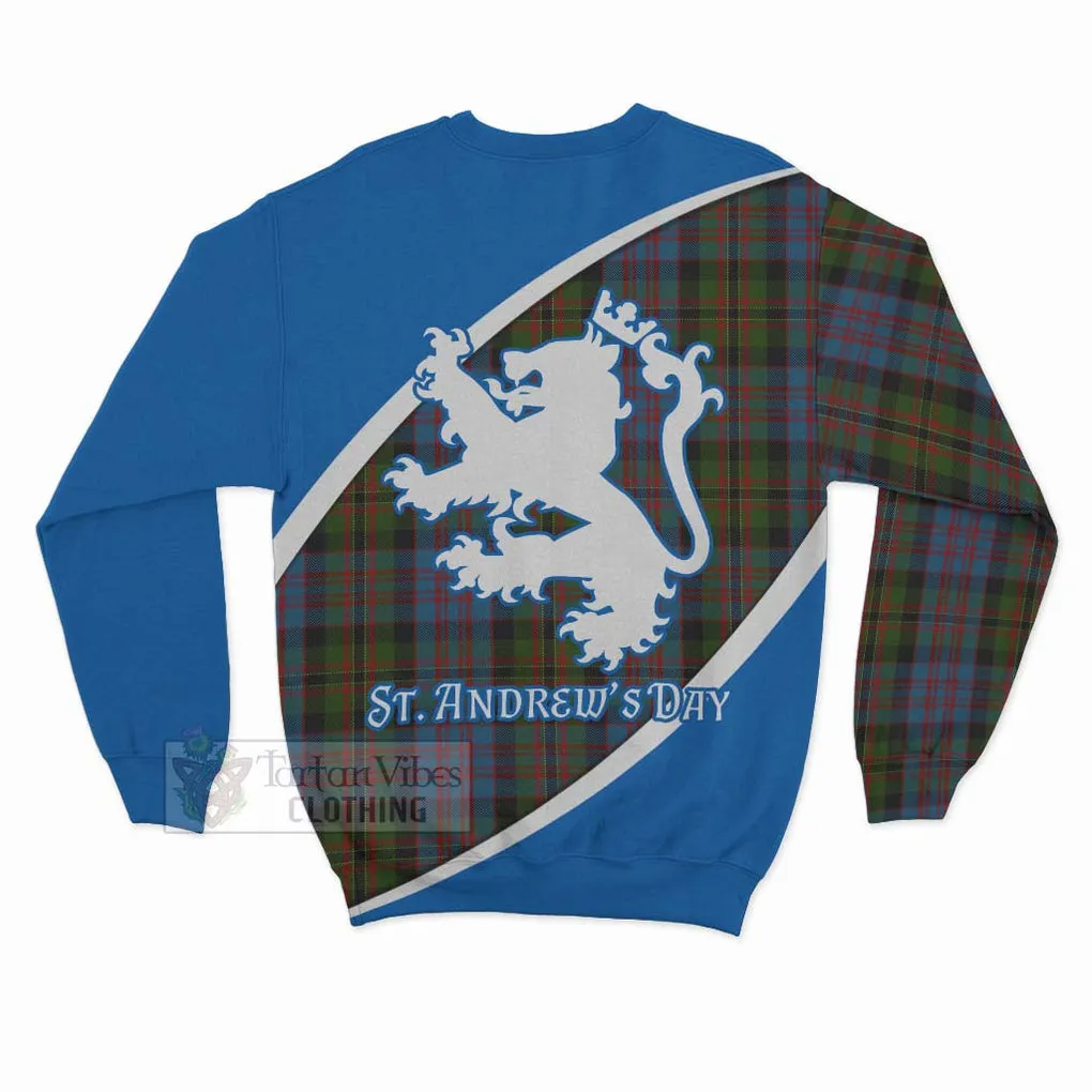 Bowie Family Crest Tartan Sweatshirt Celebrate Saint Andrew's Day in Style