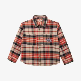 Boys' plaid overshirt