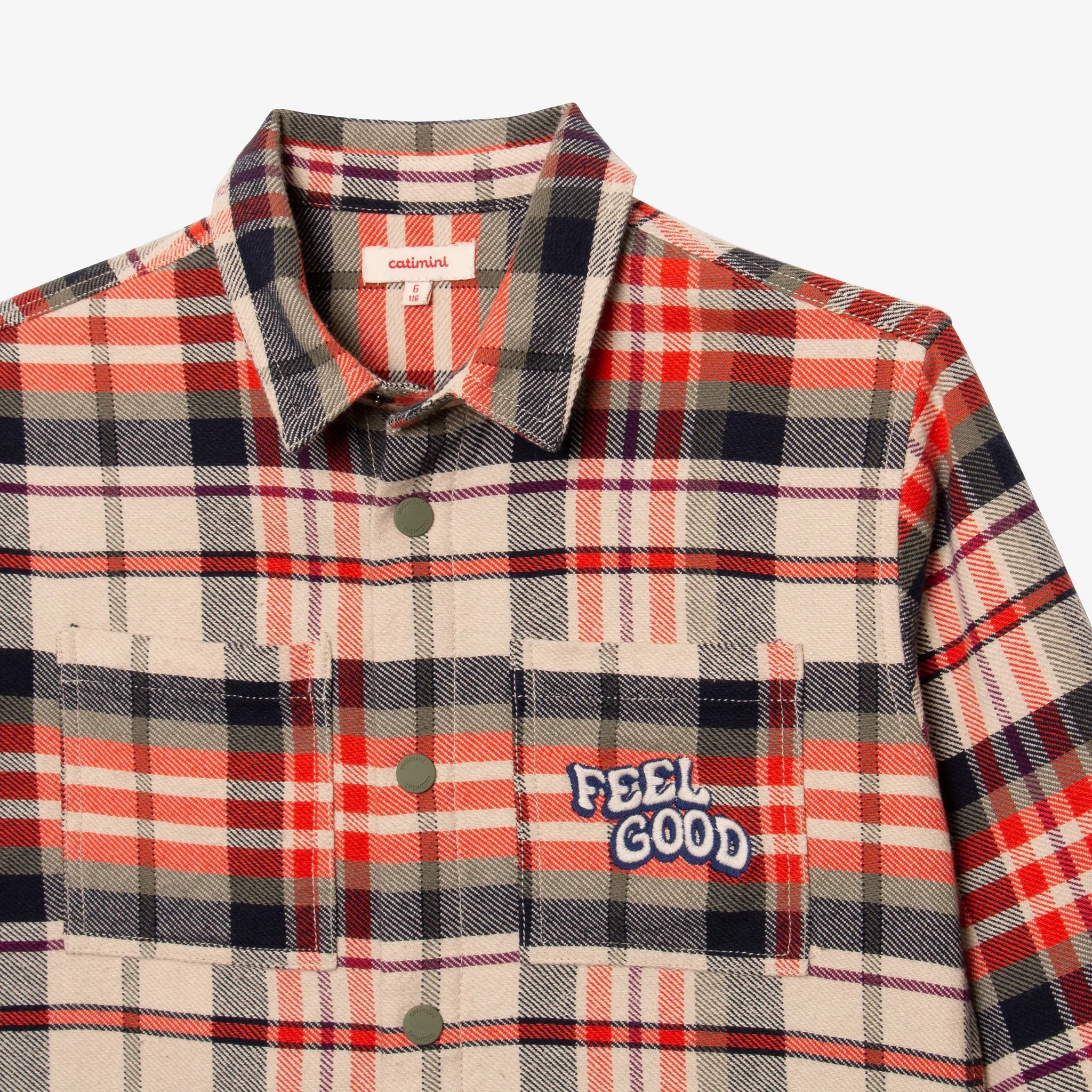 Boys' plaid overshirt