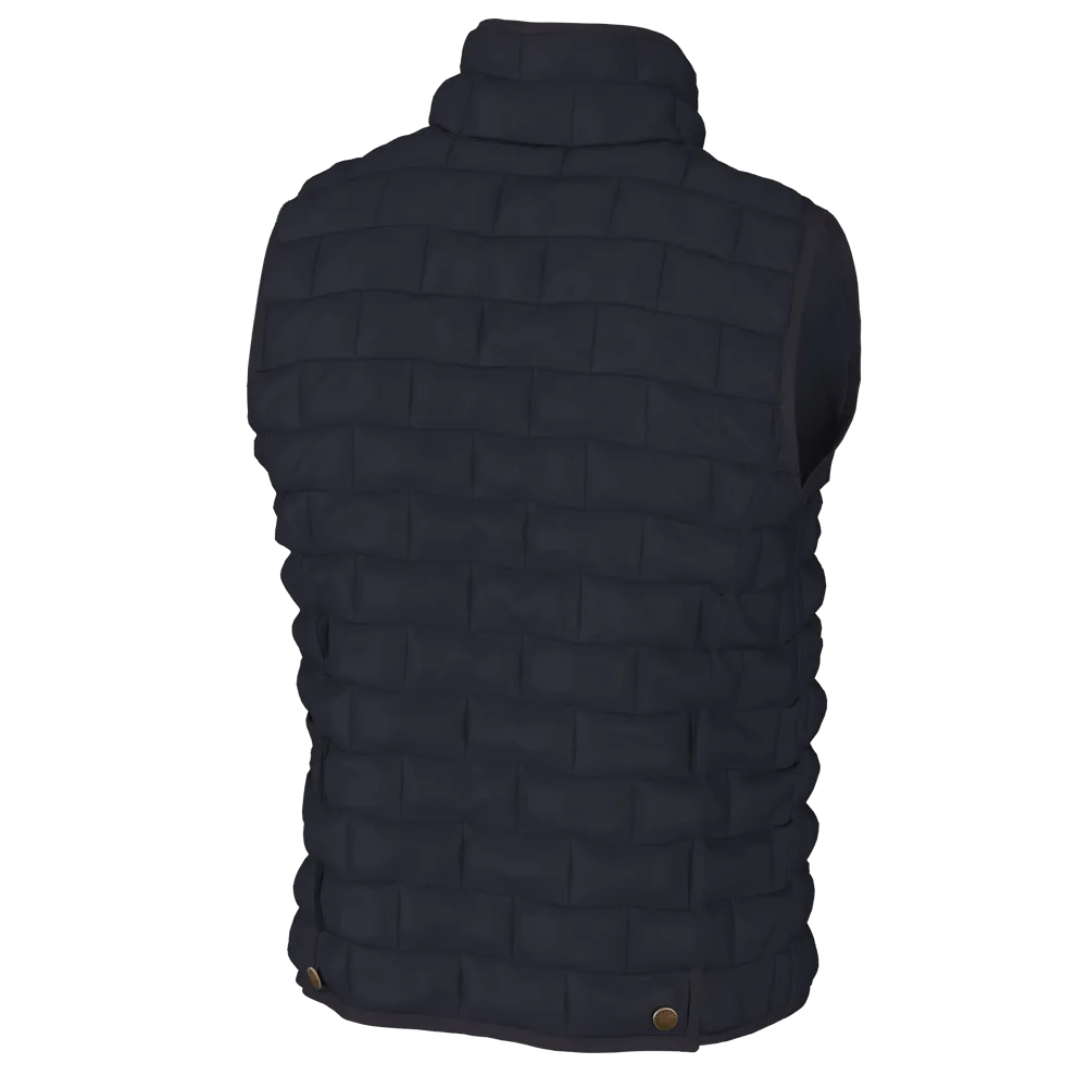 Brick Quilted Vest - Navy