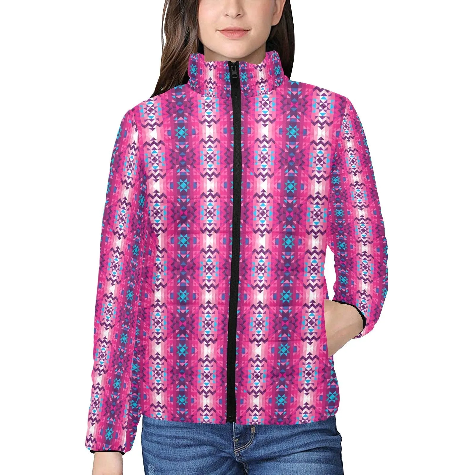 Bright Wave Women's Stand Collar Padded Jacket