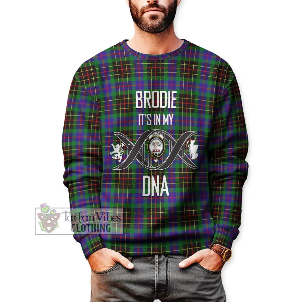 Brodie Hunting Modern Tartan Sweatshirt with Family Crest DNA In Me Style