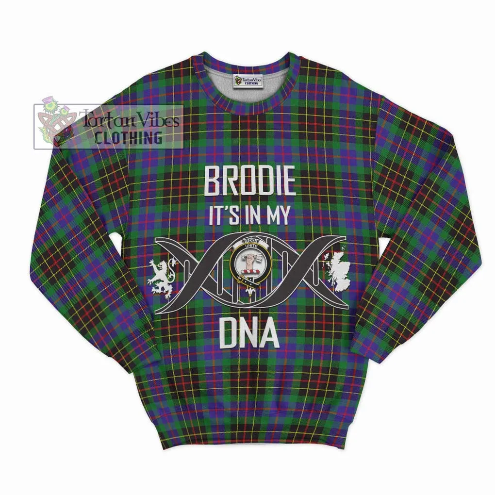 Brodie Hunting Modern Tartan Sweatshirt with Family Crest DNA In Me Style