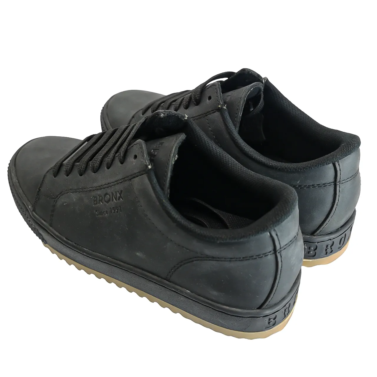 Bronx Leather Disco Black Sandiego Sneaker