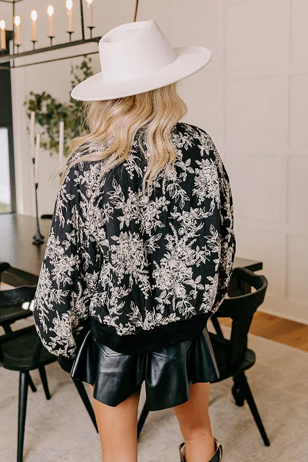 Brooklyn Babe Floral Bomber Jacket