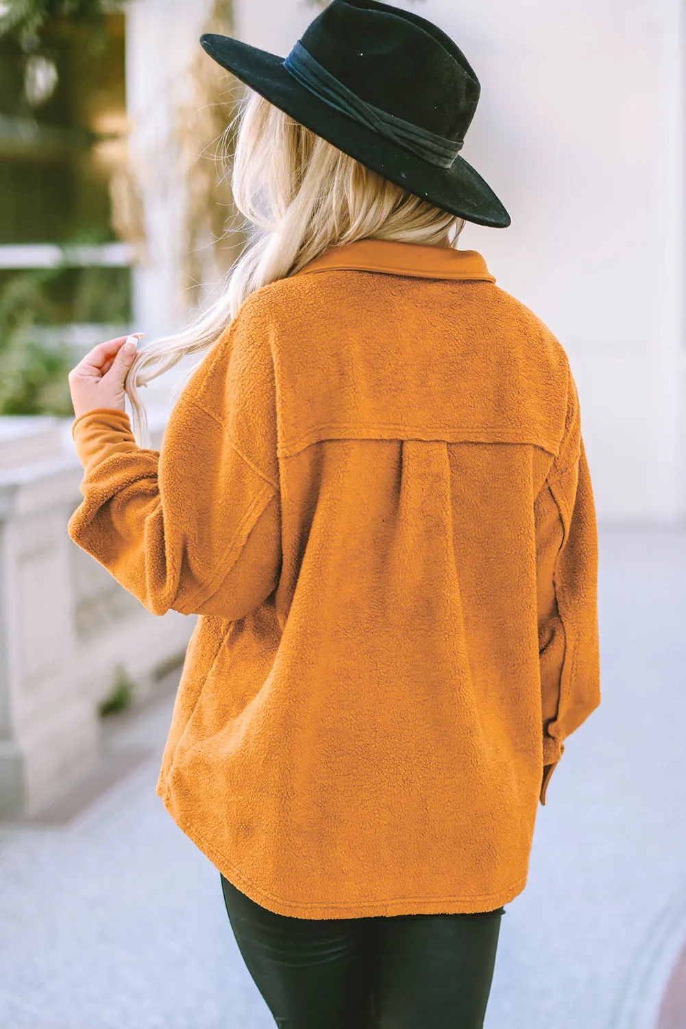 Brown Flap Pocket Buttoned Jacket