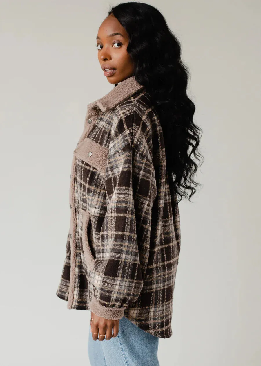 Brown, Tan & Gray Plaid Jacket