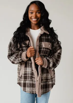 Brown, Tan & Gray Plaid Jacket