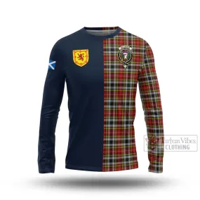 Buchanan Old Dress Tartan Long Sleeve T-Shirt Alba with Scottish Lion Royal Arm Half Style