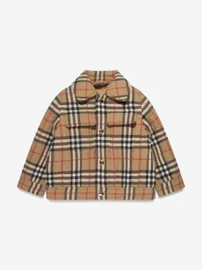 Burberry Baby Boys Mini Gideon Short Jacket in Beige