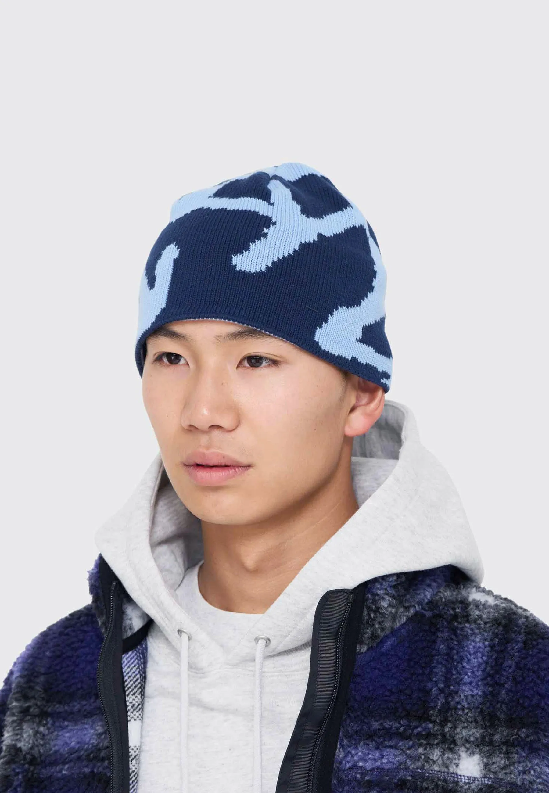 Burly Runningman Beanie - Splatter Blue