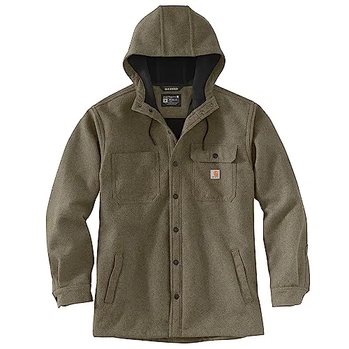 Carhartt 105022 Men's Rain Defender Relaxed Fit Heavyweight Hooded Shirt Jacket