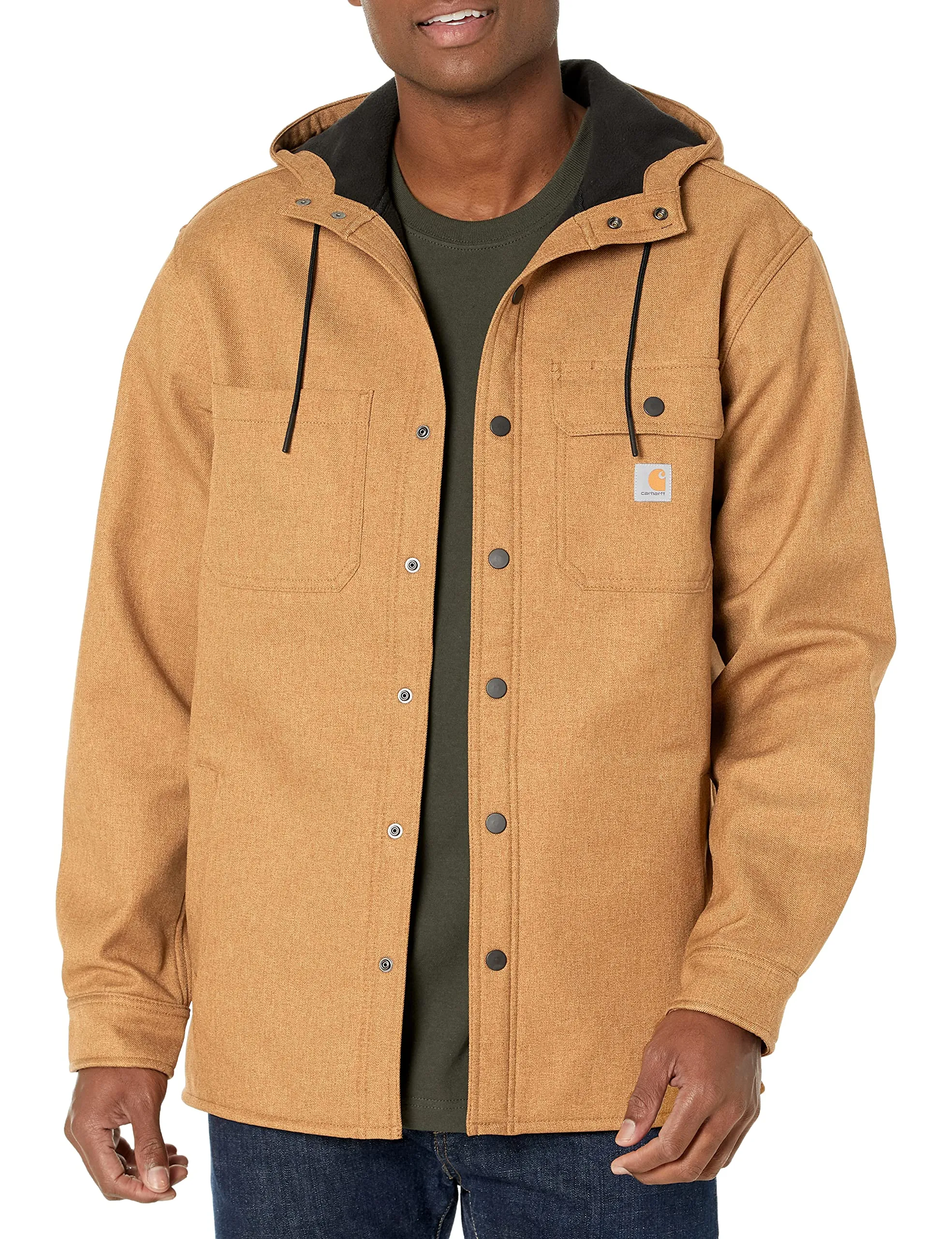 Carhartt 105022 Men's Rain Defender Relaxed Fit Heavyweight Hooded Shirt Jacket