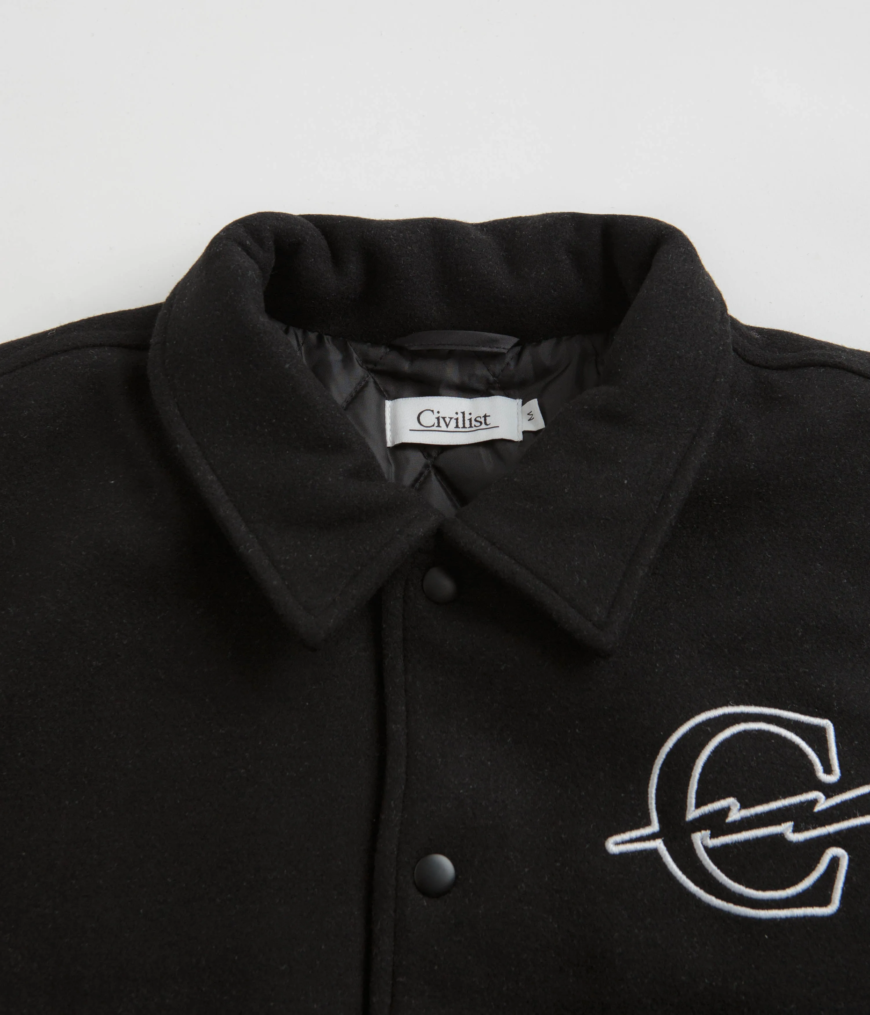 Civilist Wool Bomber Jacket - Black