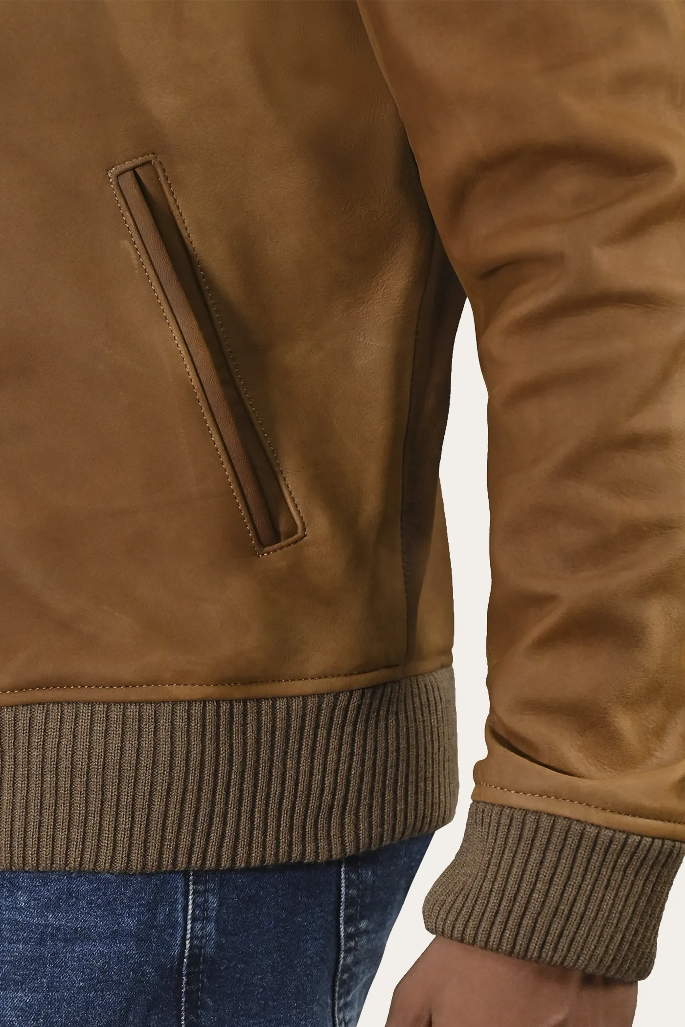 Classic Leather Bomber Jacket