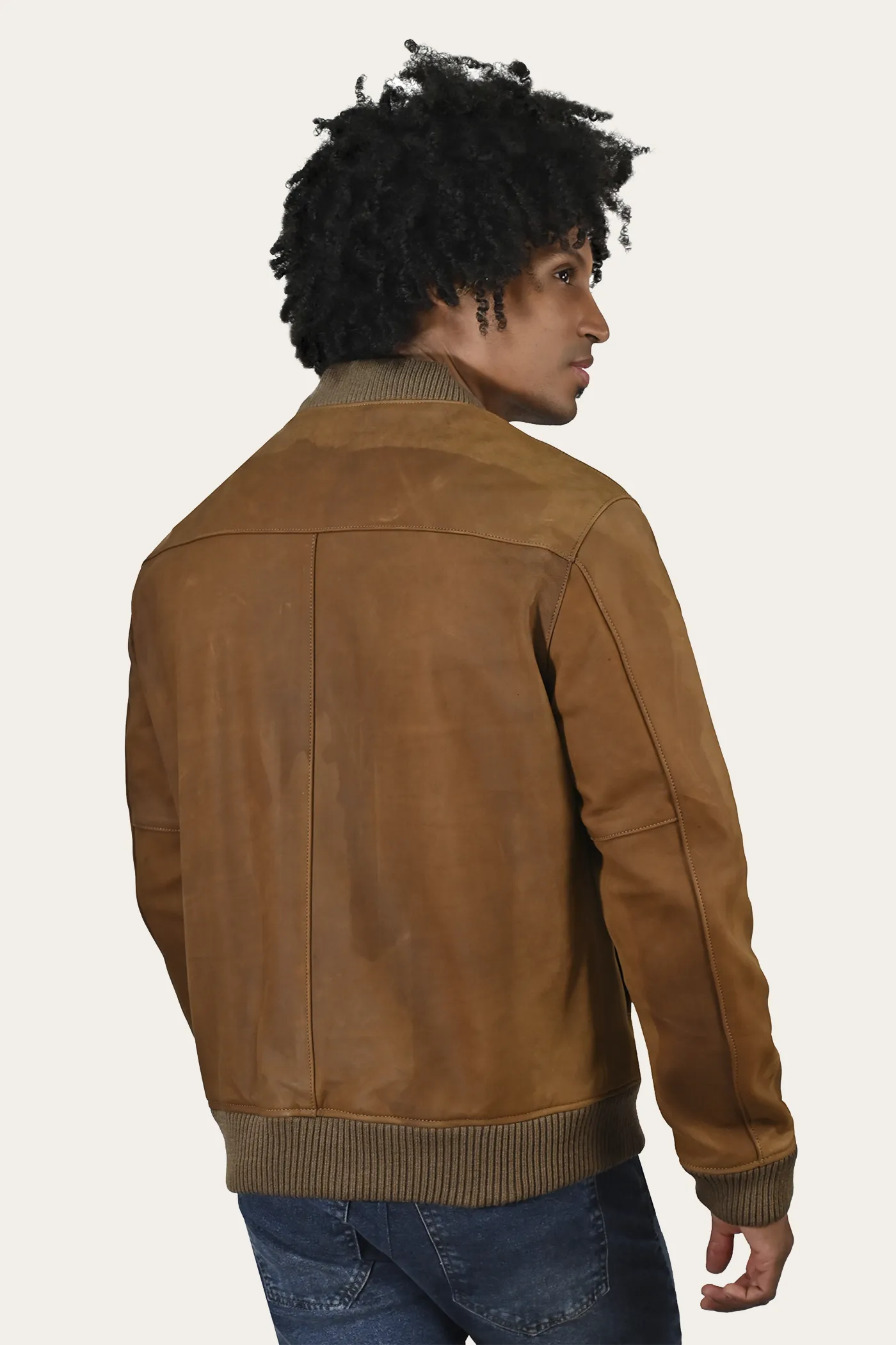 Classic Leather Bomber Jacket