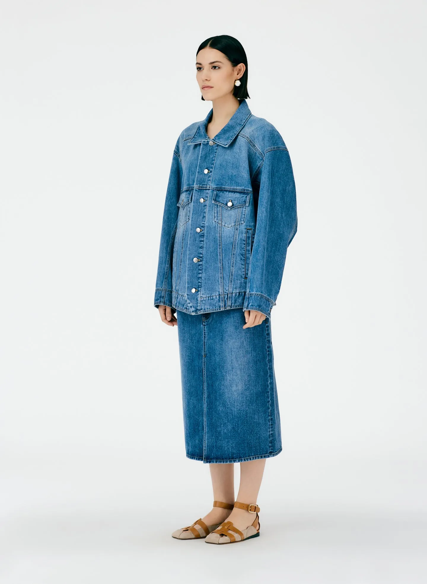 Classic Wash Oversized Jean Jacket