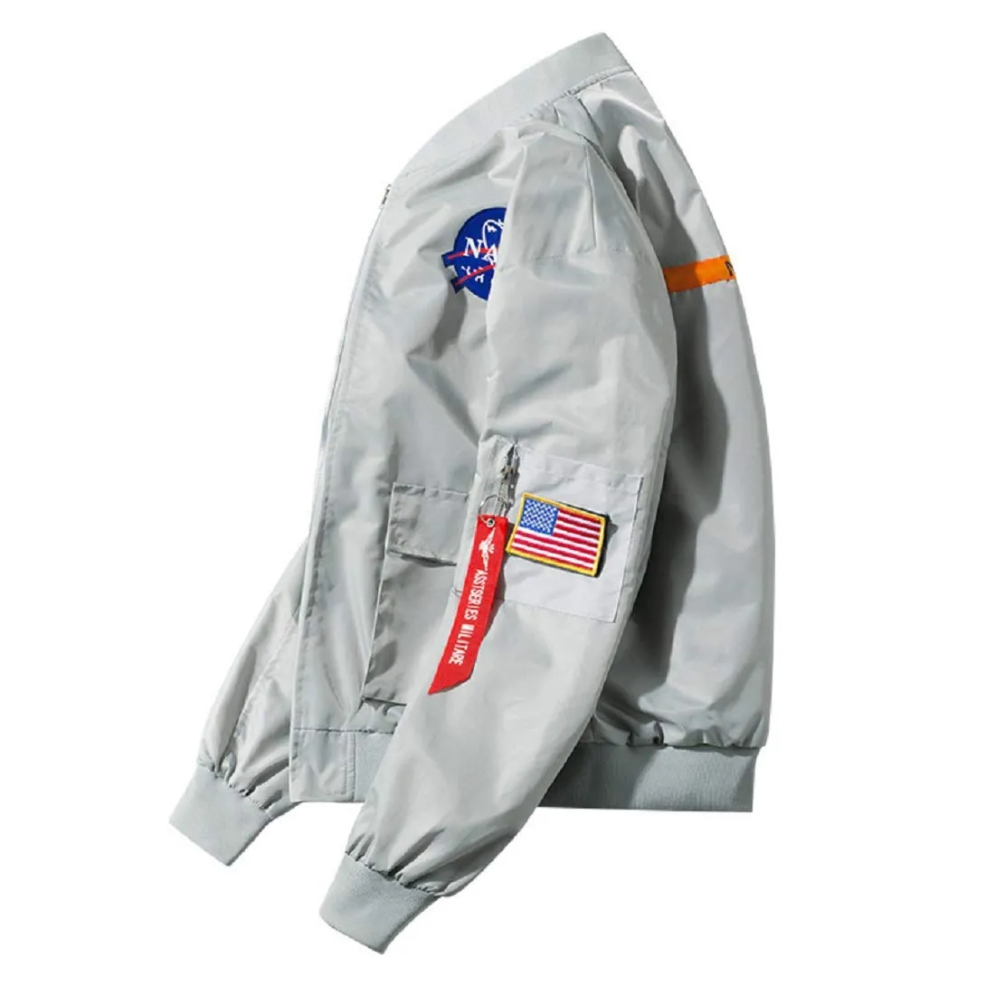 CORIRESHA Apollo NASA Patches Slim Fit Bomber Jackets