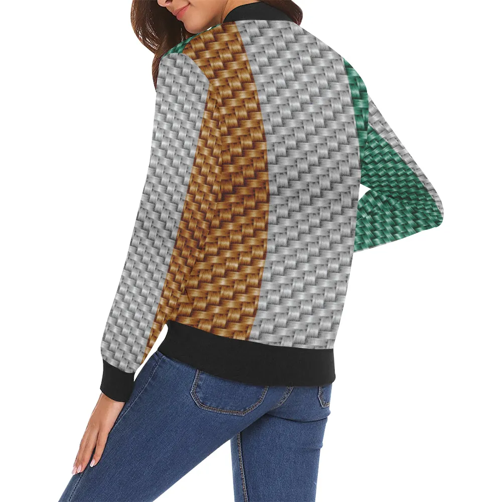 COTE D'IVOIRE FLAG All Over Print Bomber Jacket for Women