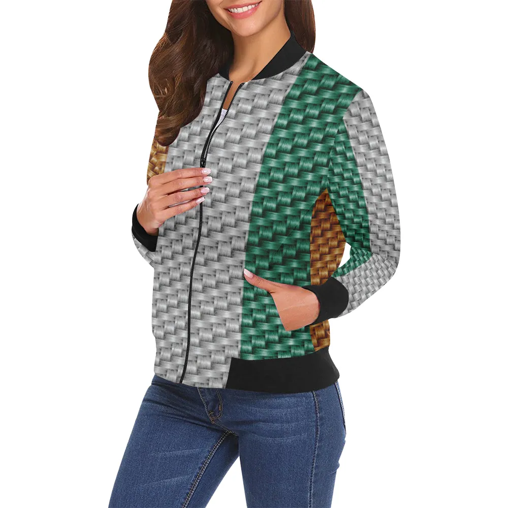 COTE D'IVOIRE FLAG All Over Print Bomber Jacket for Women