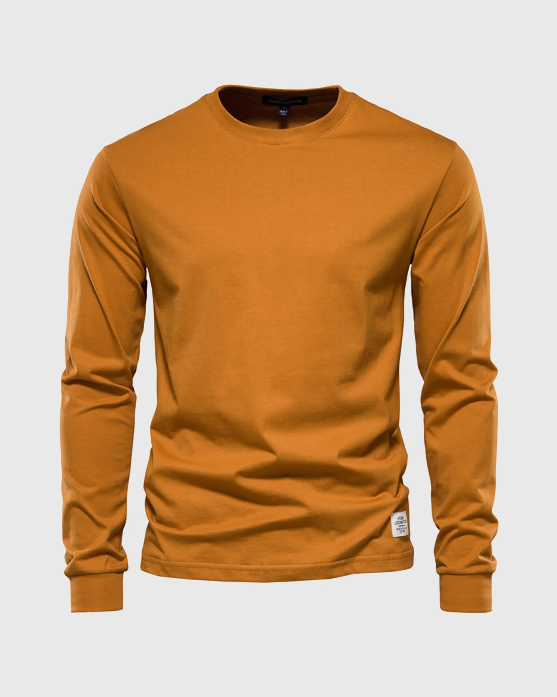 Crew neck Long Sleeve Cotton Premium Basic T-Shirt