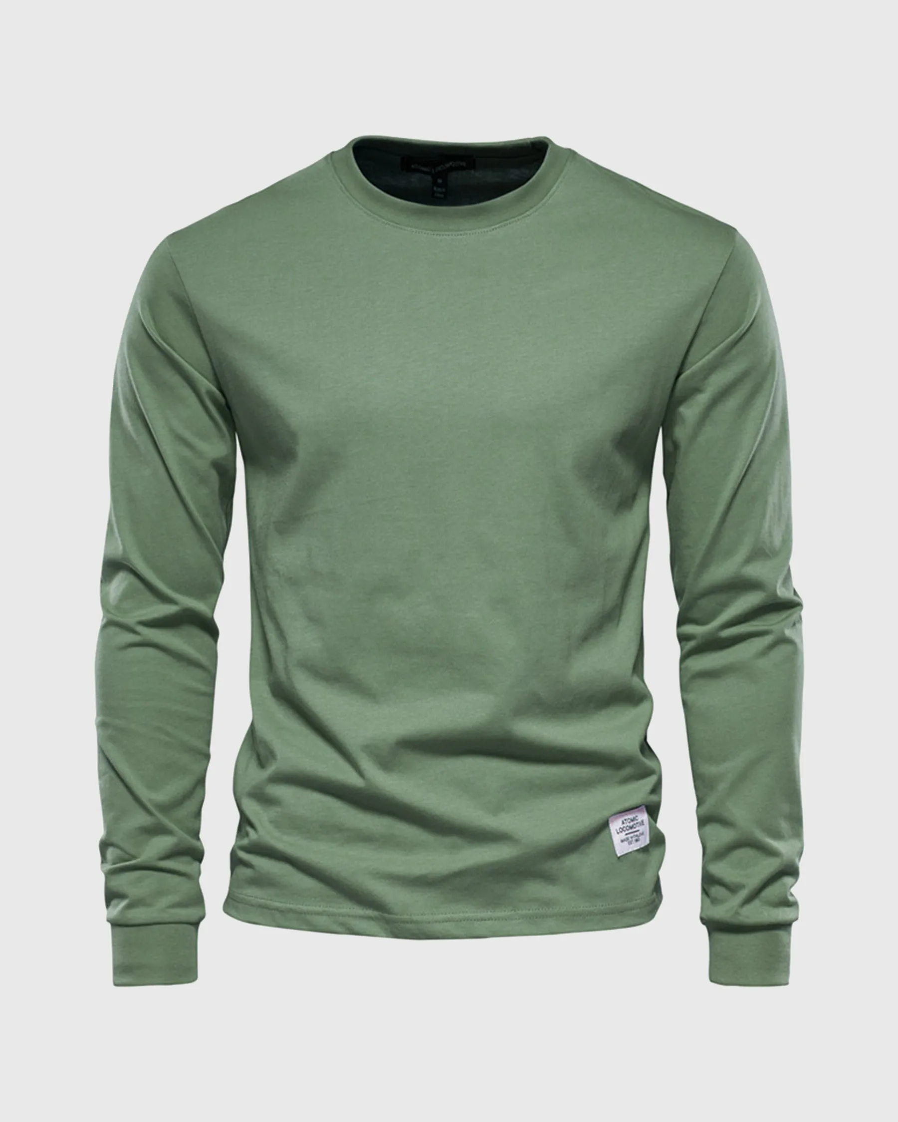 Crew neck Long Sleeve Cotton Premium Basic T-Shirt