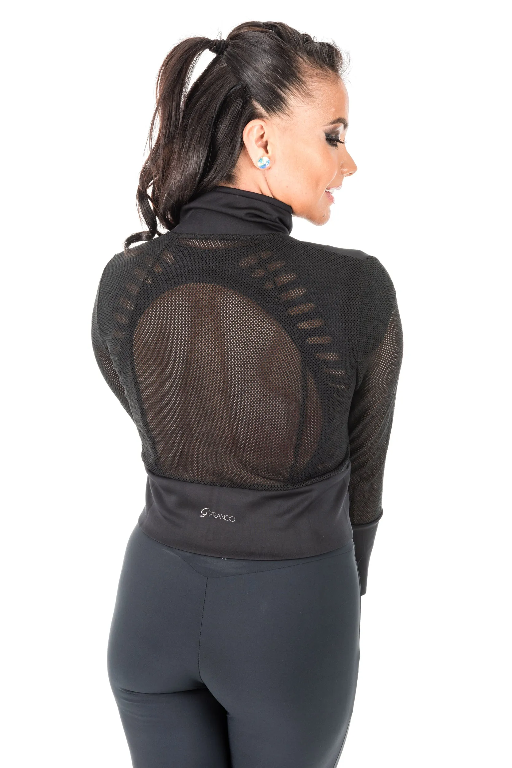 Cropped Stretch Sport Jacket - Mesh Back- Women's (410AW)