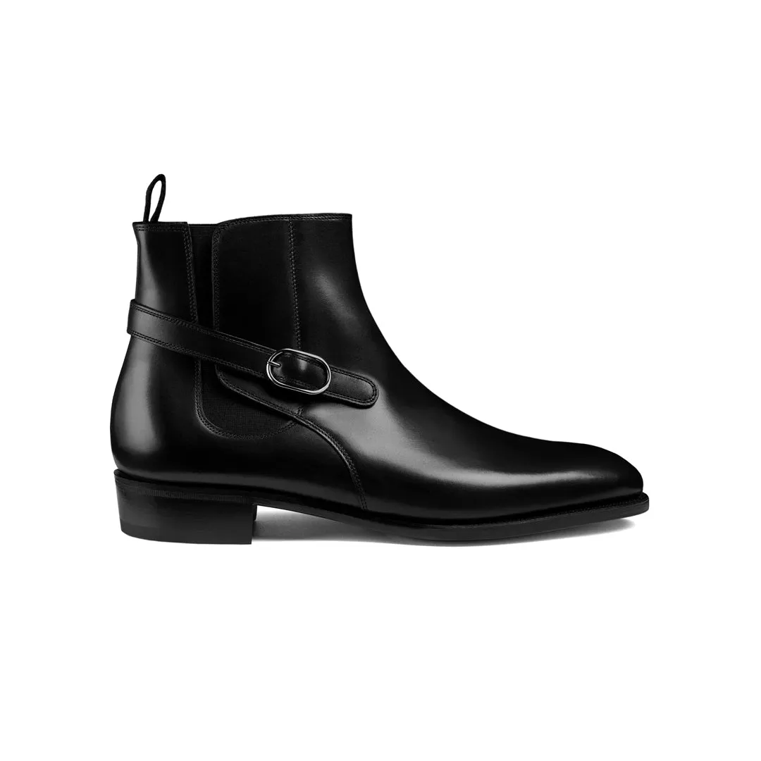 Cross strap boots-black