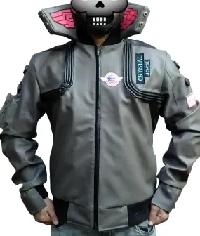 Cyberpunk 2077 Samurai Grey Bomber Leather Jacket