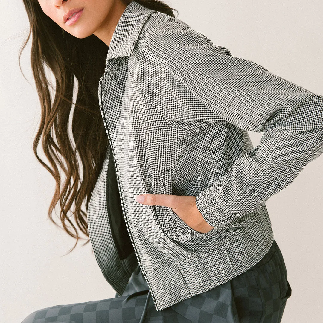 Dagny Houndstooth Bomber