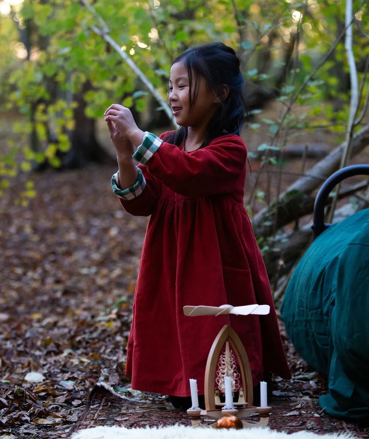 Day After Day Reversible Corduroy Pocket Dress - Hazelnut