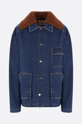 denim padded jacket